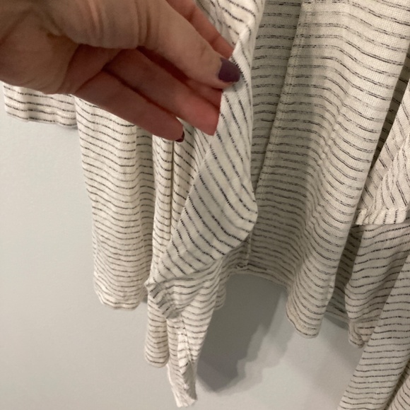 Knox Rose Waterfall Cardigan XXL Open Front Stripe Modest Flowy Breezy Stretch - Picture 4 of 7